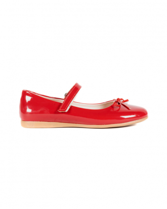 Red Patent Leather Baby Ballet Flats for Girls