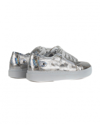 Low Silver Sneakers for Girls