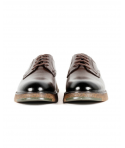 Grain leather derby shoes with thick sole