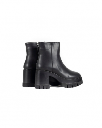 copy of Black faux leather women's ankle boots